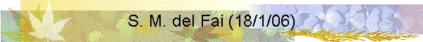 S. M. del Fai (18/1/06)